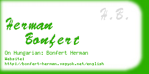 herman bonfert business card